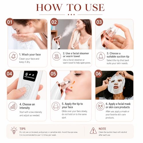 Image of MORTON DAVIES 4 In 1 Multi-Function Blackhead Whitehead Extractor Remover Device Facial Cleansing Tool ,Skin Cleaner,Pimple Removal Tool,Acne Pimple Pore Cleaner Vacuum Suction Tool For Men & Women(White) (5 pro)