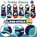 Welwoos Kids Boys Ankle Socks No Show Low Cut Funny Cute Cartoon Novelty Cotton Socks 6 Pairs Gifts Stocking Stuffers for Boys Kids(Space,5-8 Y)