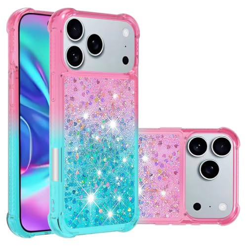 Coque iPhone 15 Pro Max à paillettes dégradées et sable mouvant