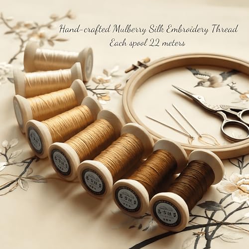 Image of Natural 100% Mulberry Handmade Embroidery Silk Thread Silk Floss (27)