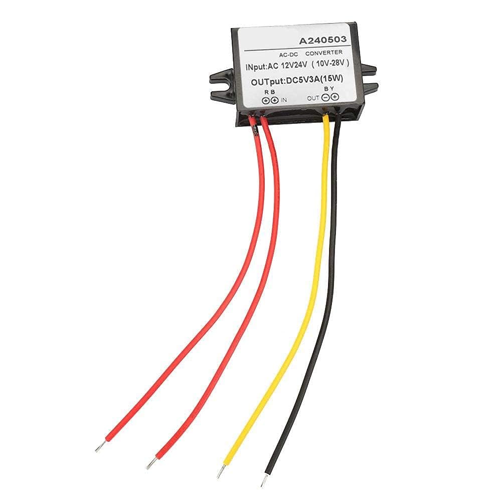 AC 12 V / 24 V na DC 5 V konwerter obniżający prąd AC-DC moduł zasilania wstecznego (3A)
