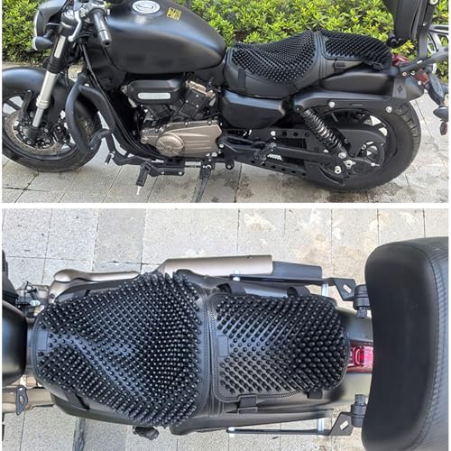 Cojín para asiento de motocicleta con plan ventilado anticalor para trayectos largos 4