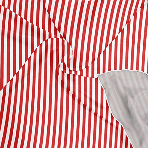 OTVEE Red and White Stripes Head Scarf for Women, 23.6 inch Silk Like Square Hair Scarf Kerchief Bandana4