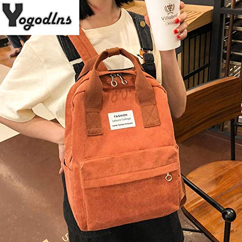 Mochila escolar cómoda de pana para aliviar la carga de libros 2