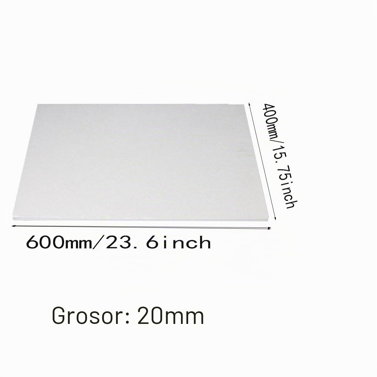 Paneles Refractarios De Fibra De Cerámica - Tablero De Aislamiento Resistente Al Fuego Para Estufa De Leña Horno De Horno De Pizza Horno Forjado Hearthstone Lavavajillas 1PC,600mmx400mmx20mm