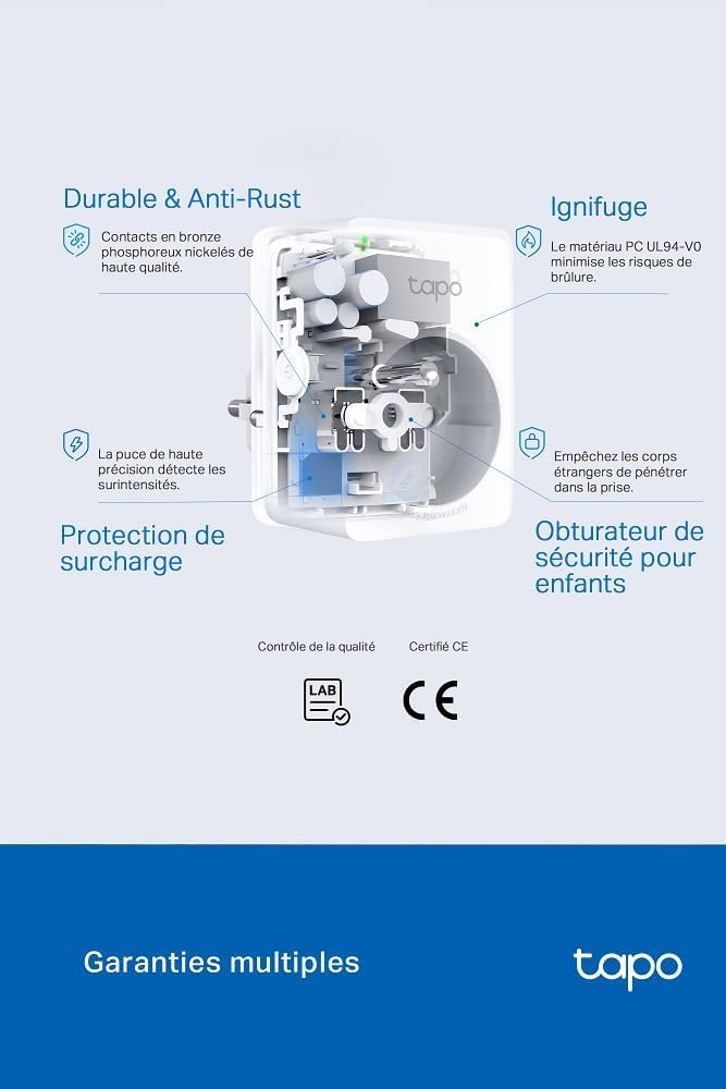 Tapo P110M Prise Connectée WiFi 16A Type E Suivi Consommation Compatible Alexa Google Home SmartThings 2-pack