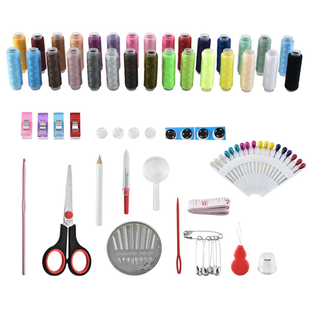 Kit de Costura de Cuero de tamaño Mediano de 30 Colores, Herramientas de Costura portátiles para el hogar, Juego de Costura