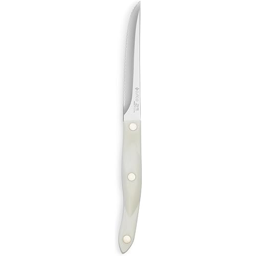CUTCO Model 1721 Trimmer with White "Pearl" handle.......4.9 High Carbon Stainless blade and 5.1" handle....... in factory-sealed plastic bag.