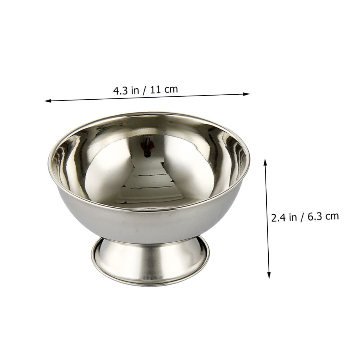 LIFKOME Mens Shaving Bowl Cup Set Stainless Steel Large Size Safe for Mustache Beard Shaving
