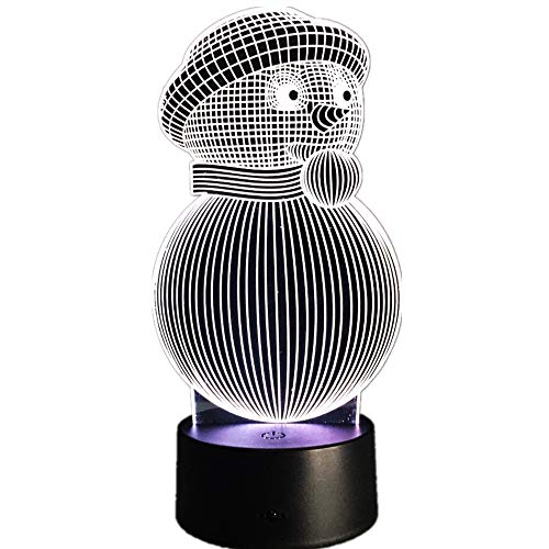 Preisvergleich Produktbild Neuheit niedlich Schneemann Nachtlicht Atmosphäre Stimmung Farbverlauf Lampe Kinder Kinder Weihnachten Neujahr Party Geburtstagsgeschenk