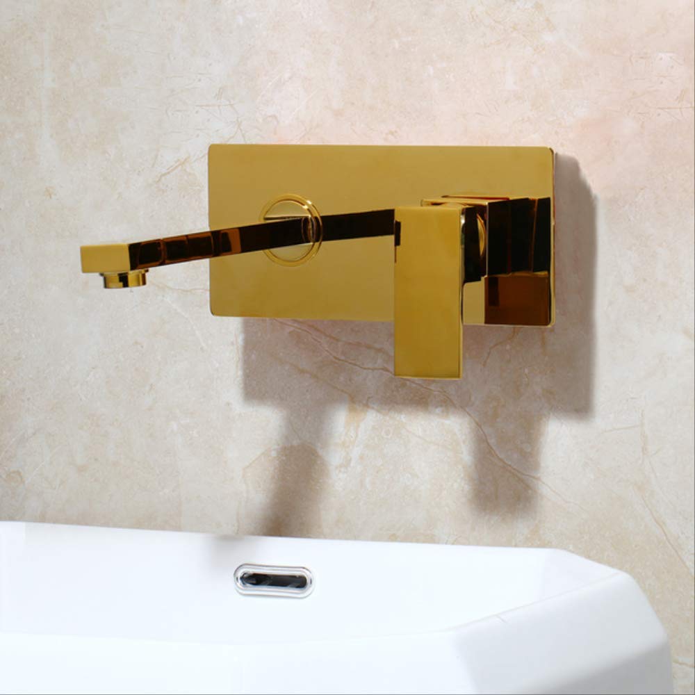 Mitigeur chaud et froid mural noir pour bain et vasque moderne