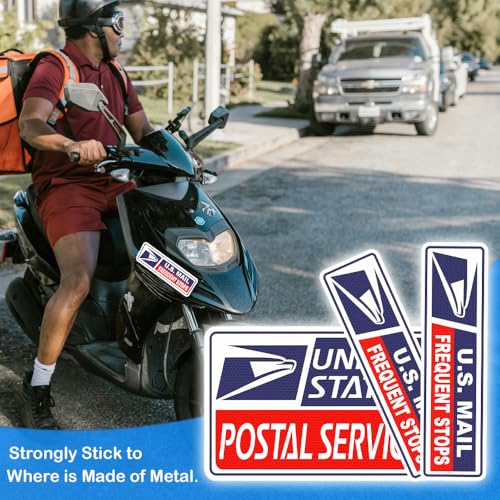 Image of 4 Pack Reflective Rural Mail Delivery Magnets, Professional U.S. Driver Magnetic Signs, Rural Delivery Carrier Magnets Decal Waterproof Magnetic Bumper Stickers - 30 Mil Thicknesses