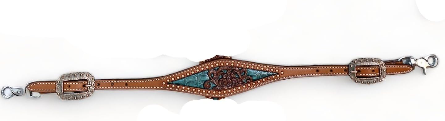 Argentina Cow Leather Equestrian Headstall, Breast Collar, Wither and Spur Straps Set (Wither Strap Only)