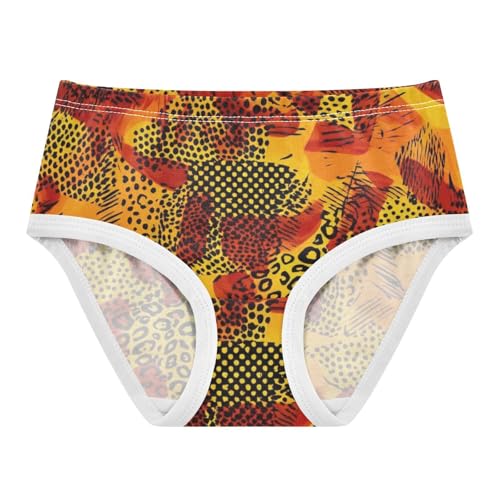Durable Toddler Underwear Floral 2t Cotton Girl Panties Cute Animal Print Orange Black Undies Kids Briefs