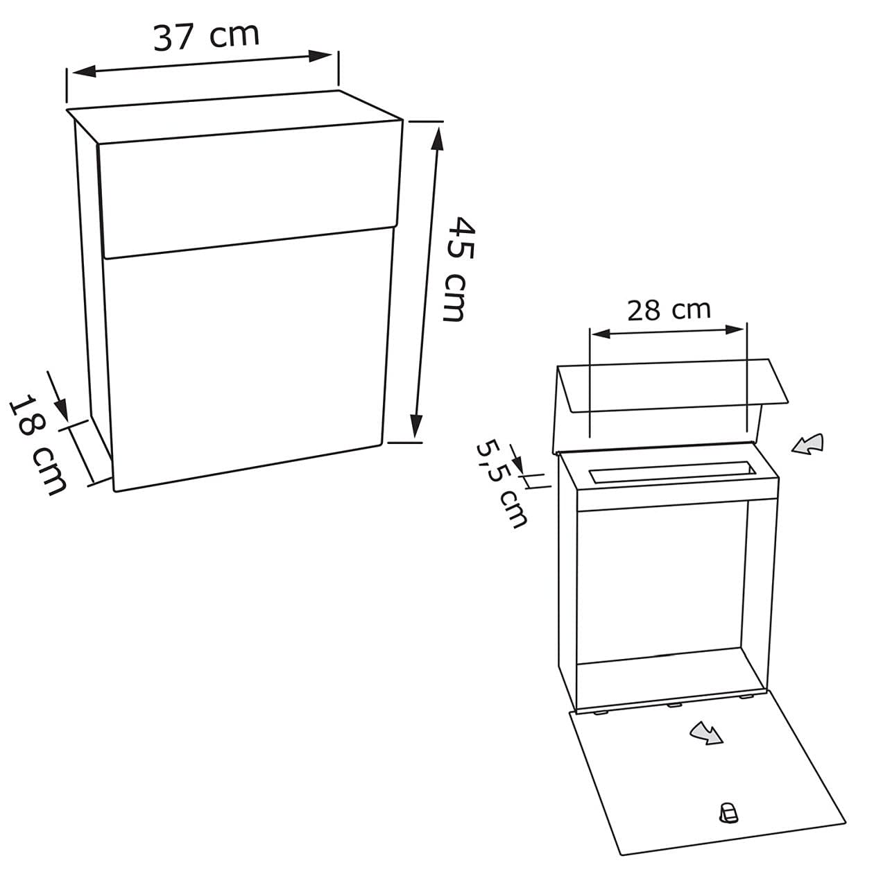 Supporto Cassetta, Buca Lettere, Casella Postale, Design Lettere in Alto Ruggine – bravios