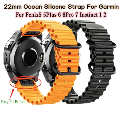 Bracelet silicone Garmin Fenix 6X étanche à fixation rapide - 3