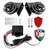ZOYACREATE Musical Car Horn, Electronic 10-tone 12v Musical Horns Kit with Controller for Motorcycle Truck Vehicles