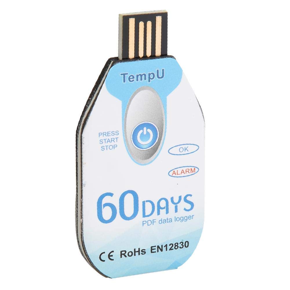 Walfront Registratore di Dati di Temperatura PDF Monouso Porta USB Porta 10000 Punti Utilizzati per Monitorare Il Processo di Trasporto e Conservazione degli Alimenti