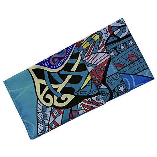 Icosamro Elephant Tapestry Wall Hanging, Blue Bohemian Boho Psychedelic Hippie Wall Art [Hemmed Edges] Home Decor For Bedroom, Dorm, College, Living Room, 60X82.7 Inch, Blue #TOP3