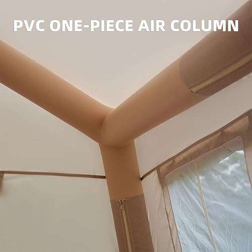 Miniatura 4 de Inflatable Camping Tent 810 Person with Pump  Large Waterproof Oxford Family Tent, 5 Min Quick Setup Blow Up Tent with Detachable Oversized Canopy,