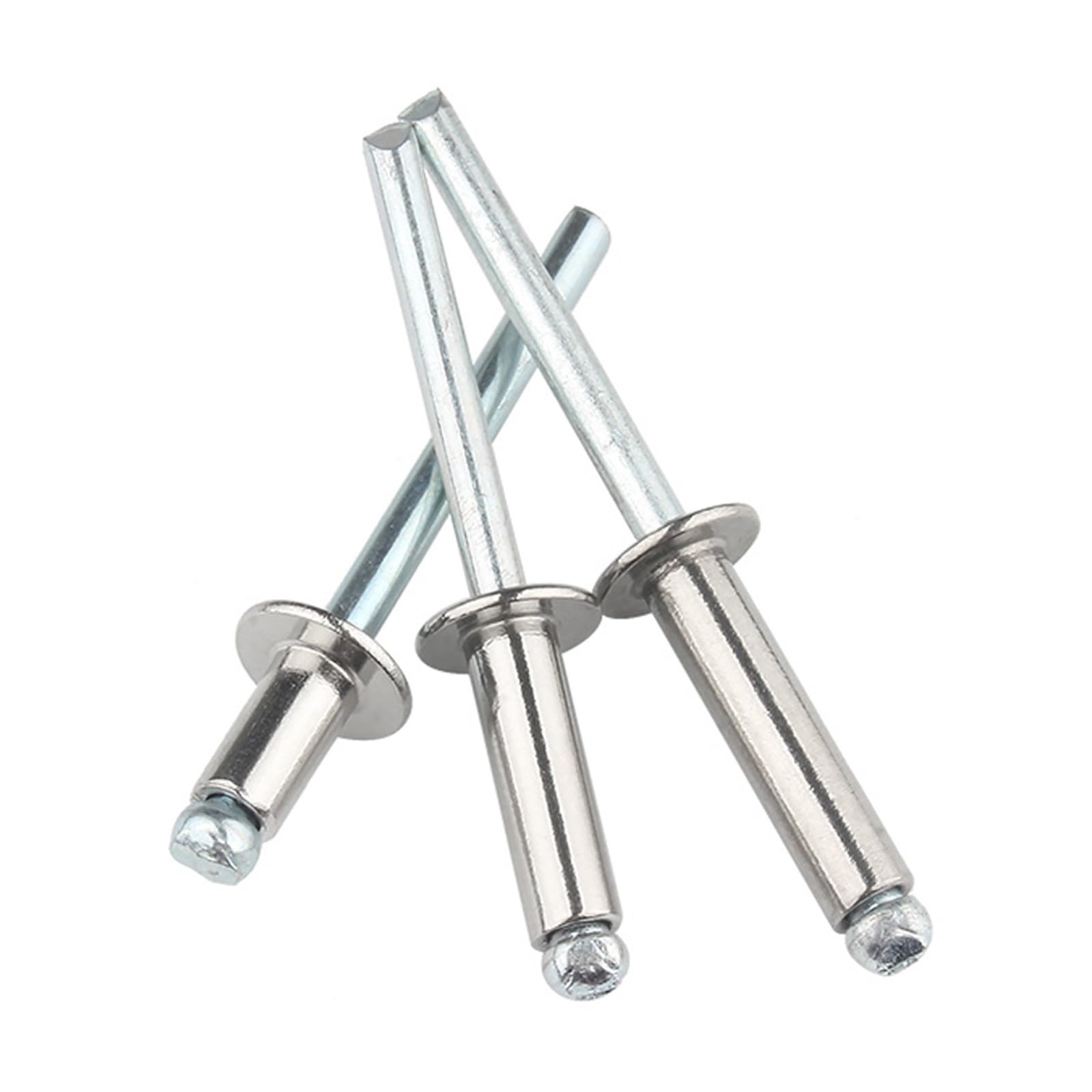 Remaches de brida grande, 50 remaches pop de aluminio M2,4, M3,2, M4, M4,8, M5, M6, cúpula: 8 mm(14mm)