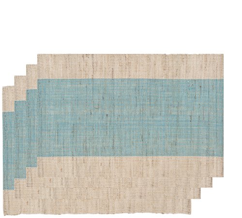 Now Designs 1025001aa Corsica Placemats (Set of 4), Turquoise