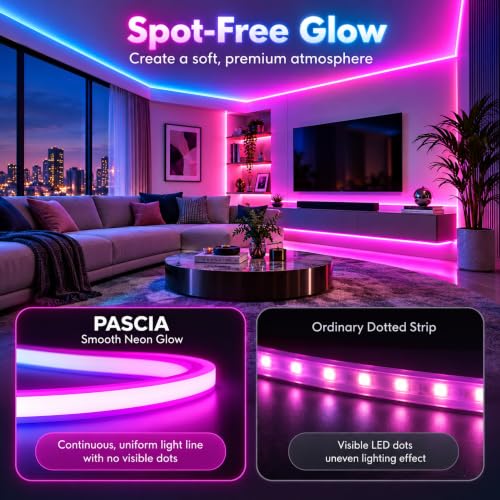 Image of neon Patti Light Colour Changing Room Decoration Gaming Setup led Ribbon Mood Lighting Bedroom sajawat wali Light Party Illumination Aesthetic Streamer Custom Signage Gamer Desk ambiance