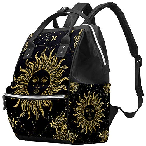 Wickeltasche für Mütter, multifunktionaler Laptop-Rucksack, wasserdichte Wickeltasche, Reise-Wickeltasche, Arzttasche, Schule, Tagesrucksack, Sonne,