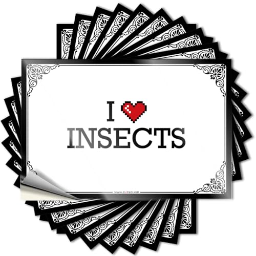 Decoración de cocina de vinilo duradero con texto en inglés 'I Love Insects Door for Mom Use' (8 x 12 cm)