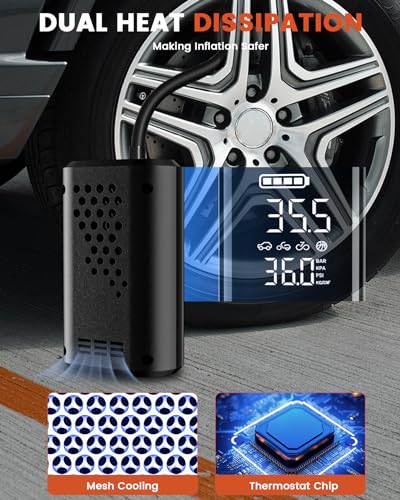 SERVOMASTER Draagbare luchtcompressor voor banden, draagbare mini-compressor, 150 psi - Afbeelding 5