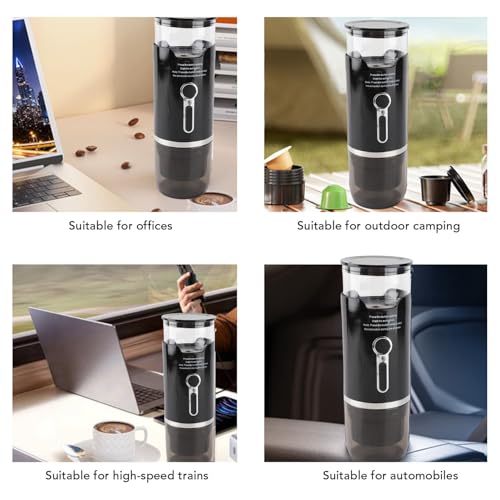 Cafetera portátil automática con batería y 1.5 tazas miniatura 3
