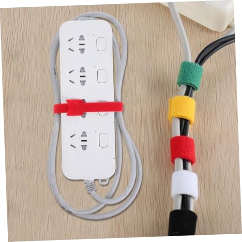 100 piezas Bridas Reutilizables Rojas para Cables, Organizador de Cables para Electrónica, Sujetadores para Gestión de Cables, Correas Ajustables y Reutilizables miniatura 7