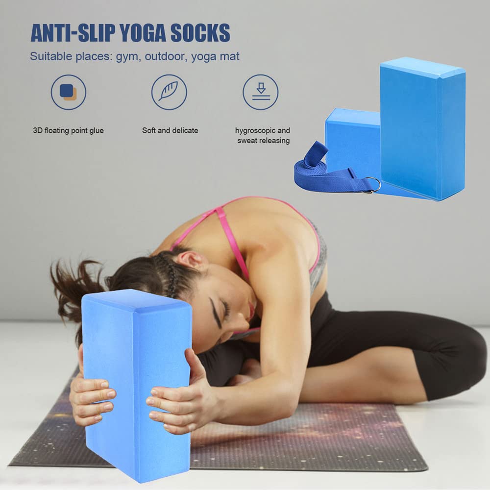 3Uds Bloques De Yoga Juegos De Correas Elásticas Cinturón De Estiramiento De Ladrillos De Espuma para Gimnasio Herramientas De Entrenamiento para Moldear El Cuerpo