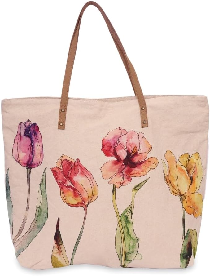 COTT N CURLS Tulips - Wristlet Wallets for Women, Crossbody Sling Bags, Tote Bag, Book Bag, Crossbody Purse, Cell Phone Purse