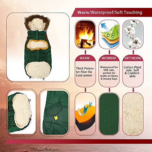 Dogs Windproof Cold Weather Coats, Dog Clothes Apparel Winter Vest, Cold Weather Dog Jacket, Dog Cold Weather Coats Warm, Small Dog Jacket Puppy Coats For Small Medium Large #TOP2