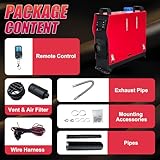 Triclicks 5KW / 8KW 12V Diesel Air Heater, Parking Heater All in One Diesel Fuel Heater with LCD Display Remote Control Single Air Outlet Set Vehicle Heater For Car Trailer, Truck, Caravas (Red-5KW) - Image 5