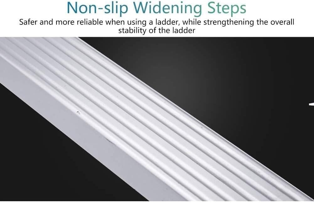 Telescopic Ladder Ladders Aluminum Telescoping Ladder Aluminum Telescoping Ladder with Detachable Hooks Folding Telescopic Extension Ladder for Loft Roof Home Indoor Outdoor Use