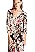 Tua USA 3/4 Sleeve Exotic Bohemian Print Stretch Knit Wrap Maxi Dress