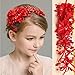 Amosfun diadema de princesa roja mujeres fiesta de bodas tocado de pelo...