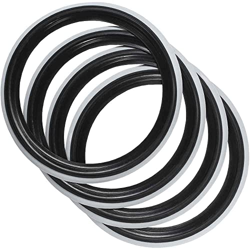 PORTAWALL 14" White Wall Tyre Inserts – Set of 4 Coloured Walls | Universal Rubber Sidewall Rings for 14" Rims | Car Exterior Accessory (Black White 4.5cm)