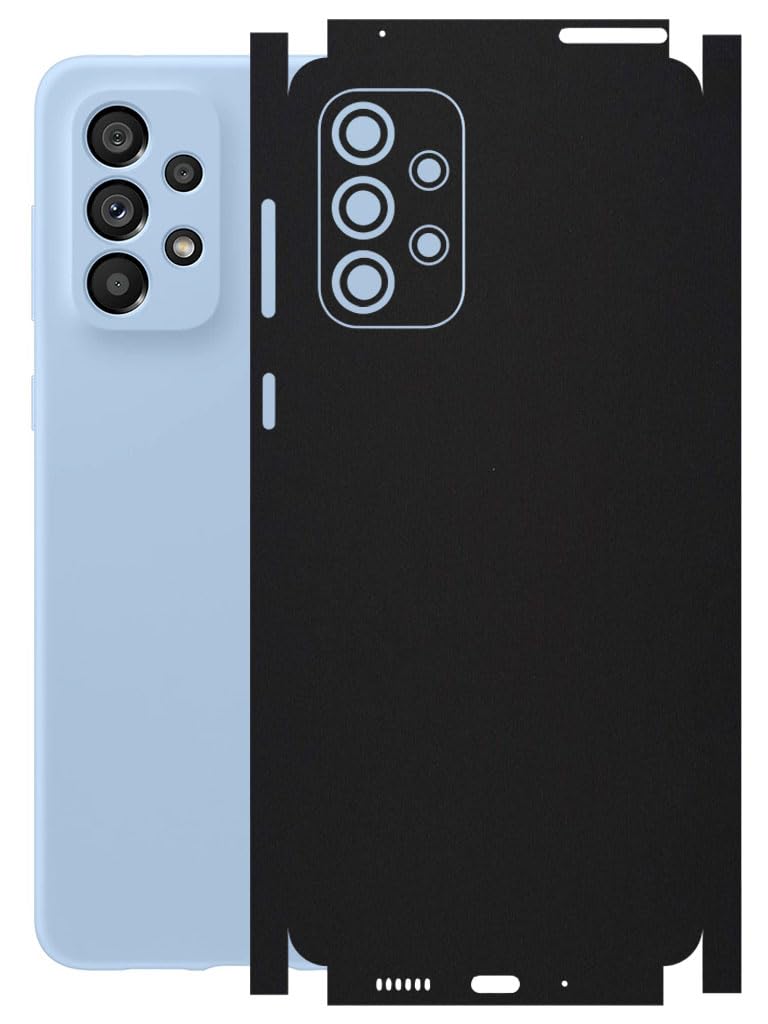 AtOdds - Compatible for Samsung Galaxy A73 (5G) Mobile Back Skin Film Wrap with Camera Protector (Coverage - Back+Camera+Sides) (Matte Black)-image-25