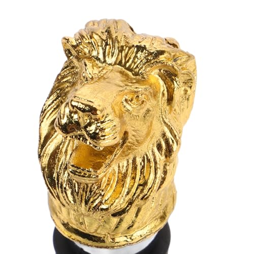 Tapón de botella de vino reutilizable de metal con diseño de león 4