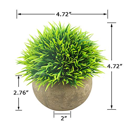 Mini-Artificial-Plants-Plastic-Fake-Green-Grass-Faux-Greenery-Topiary-Shrubs-with-Grey-Pots-for-Bathroom-Home-Office-Decor-House-Decorations-2
