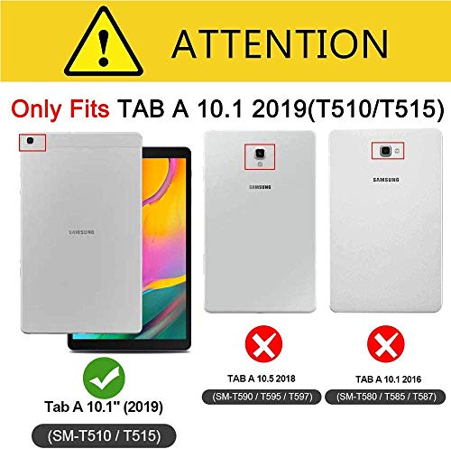 Coque Samsung Galaxy Tab A 10.1 2019 violette avec support rotatif 360