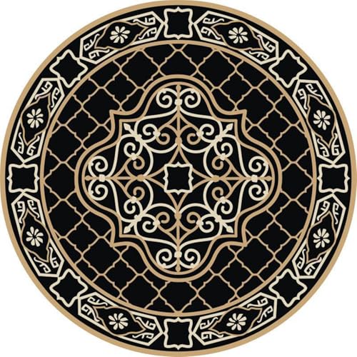 Tapis rond mandala bohème GueTTO H 160cm antidérapant - 2