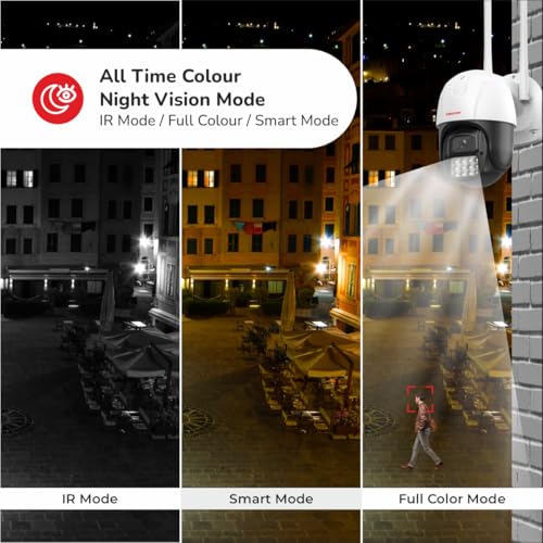Image of MANOMAY Wi-FI Pan Tilt CCTV Camera, Outdoor Indoor Security Camera, Water Proof, 2 Way Talk, Motion Detect, Supports SD Card Up to 256 GB, Color Night Vision (WiFi Protect Pro Pan Tilt)