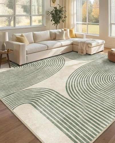 Tapete decorativo 8x10 Beige y Verde moderno miniatura 4