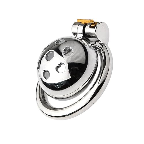 Inverted Chastity Lock Device Sissy Sex Toys Heart Design Beginner Cage Invisible Male Abstinence Rooster Cock Cage for Penis Training Bondage to Prevent Erection for Men - 40mm - E