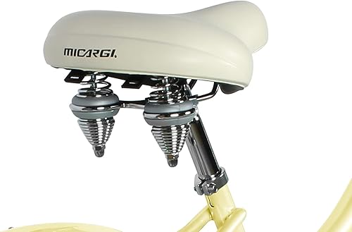 Vista 103 de MICARGI Bicicleta híbrida para adultos de 24/26 pulgadas, bicicleta híbrida de 1/7 velocidades para mujeres, hombres, personas mayores, bicicleta