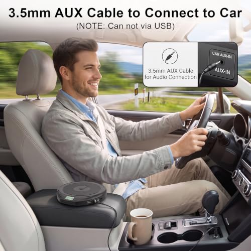 Image of Gueray CD Player Portable with Earphones, CD Discman AUX Cable for Car Home